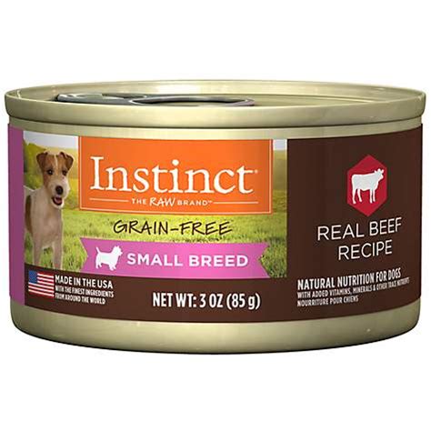 While kibble is highly recommended as a complete source of nutrition and great for dental health, wet food can be superior to kibble in terms of a higher content of meat protein. Instinct Small Breed Grain Free Beef Canned Dog Food by ...