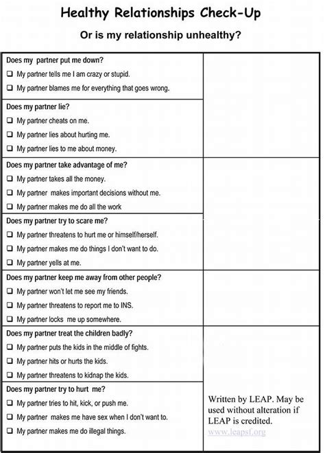 Image Result For Healthy Boundaries Worksheet Couples Therapy