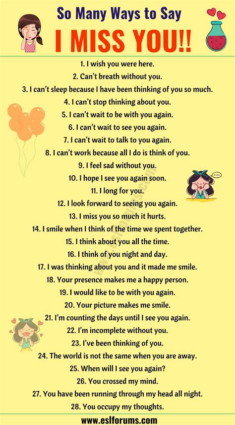 I Miss You Quotes 30 Romantic Ways To Say I Miss You In English Esl