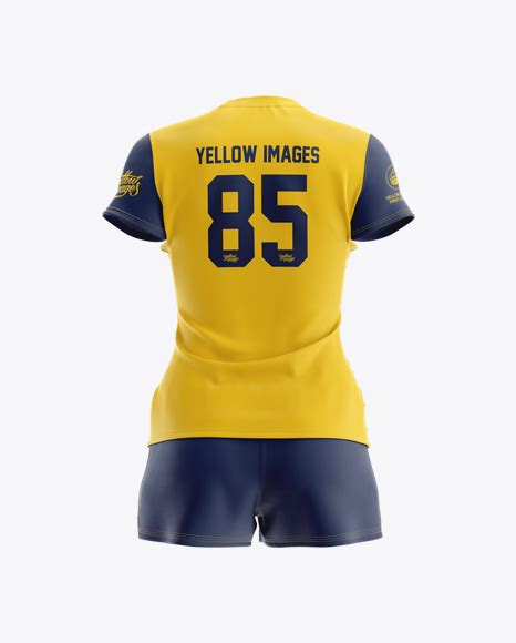 womens rugby kit   neck jersey mockup  view  apparel mockups  yellow images