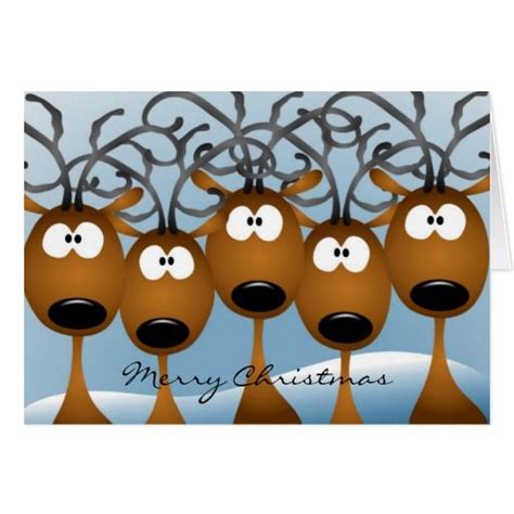 Christmas Reindeer Greeting Card Christmas Reindeer Christmas Fun