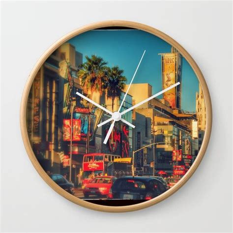 Hollywood Boulevard Wall Clock By Claude Gariepy Society6 Wall