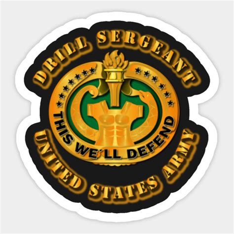 Army Drill Sergeant Army Drill Sergeant Sticker Teepublic