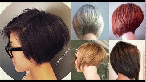 Short Stacked Bob Haircuts For Fine Hair Youtube