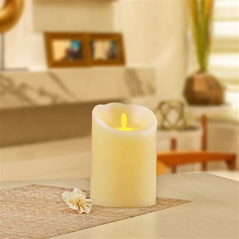 Better Homes And Gardens Flameless Led Motion Flame Pillar Candle 4x6