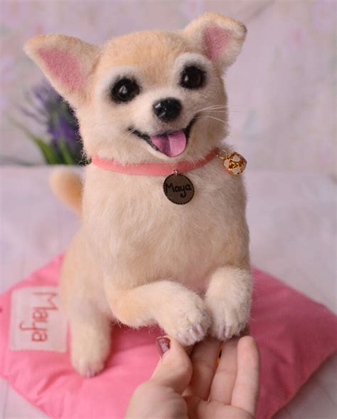 Chihuahua Artist Needle Felted Dog Sculpture Memory Pet Etsy