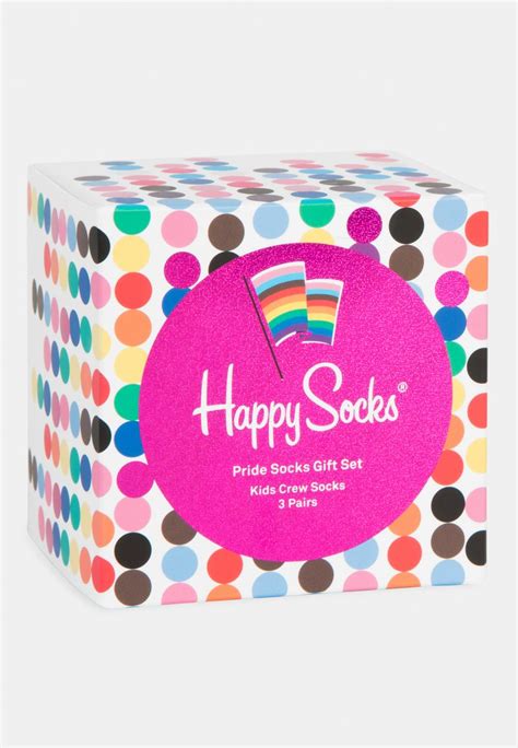 Happy Socks Pride T Set 3 Pack Unisex Socks Multi Colouredwhite