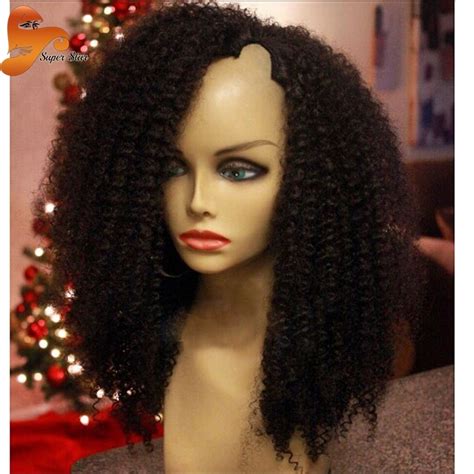 38 review (s) $62.48 $100.78. Cheap Afro Kinky Curly U Part Human Hair Wigs For Black ...