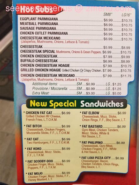 Menu At Loui Pizza City Pizzeria New Brunswick 297 Somerset St