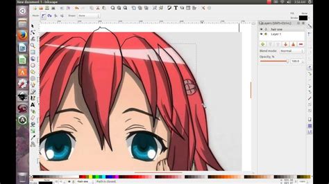 Drawing Anime Girl With Inkscape Part 1 Youtube
