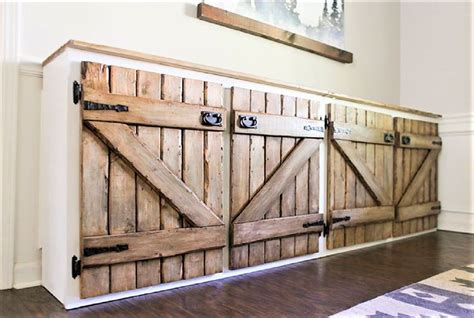 Covering your cups, plates, and kitchen tools with sliding barn door style kitchen cabinets is an incredible look that creates a focal point where there wouldn't normally be one. 10 DIY Kitchen Cabinet Ideas - Naples Real Estate Finder