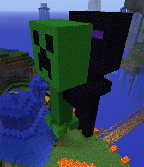 Enderman Carrying A Creeper Minecraft Project