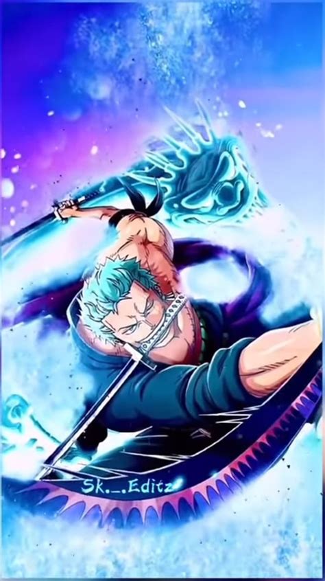 Roronoa Zoro Azul El Ctrico Art Pirata Espadach N Una Pieza Anime