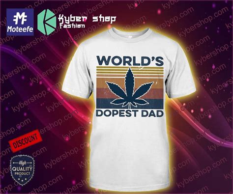 Authentic Weed Worlds Dopest Dad Vintage Shirt