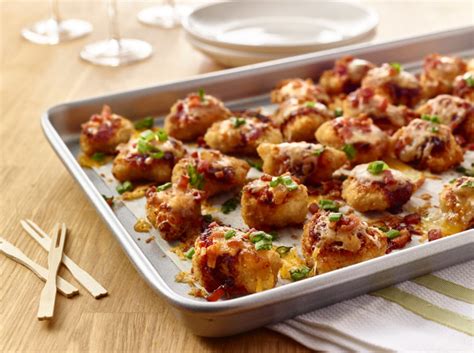 Get this list of keto chicken wing recipes here. Loaded BBQ & Bacon Breaded Chicken Nugget Appetizer - Bell ...