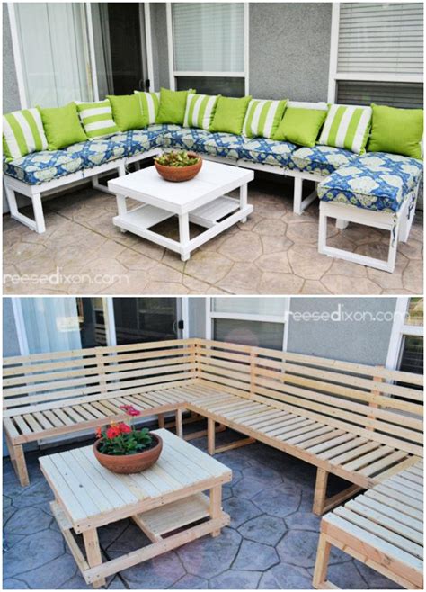 Diy Outdoor Sectional Plans Free Diy Patio Sofa