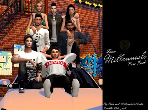 The Sims Resource Team Millennials Pose Pack