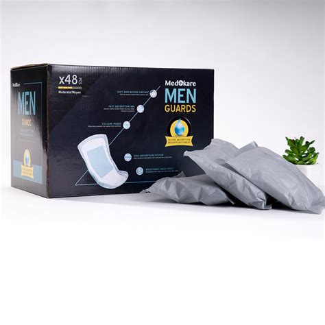 Medokare Incontinence Pads For Men 48pack Discreet Maximum Absorbency