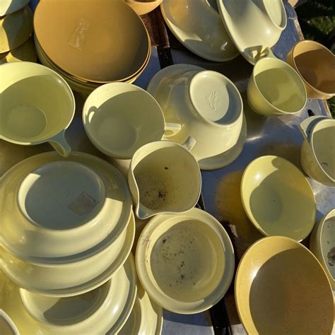 Vintage Lot Yellow Colored Melmac Dishes Wholesale Ware Boonton Melamine Dish Ebay