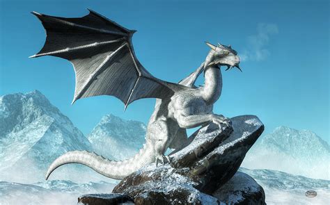 Winter Dragon Digital Art By Daniel Eskridge