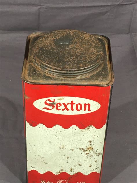 vintage sexton advertising can sexton spice tin decorative etsy