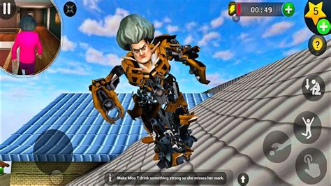 Scary Teacher 3d New Levels Update Troll Miss T Robot Transformer