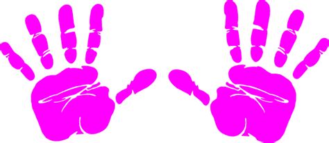 Pink Hand Print Clip Art At Vector Clip Art Online Royalty