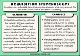 Acquisition (Psychology): Definition and Examples (2023)