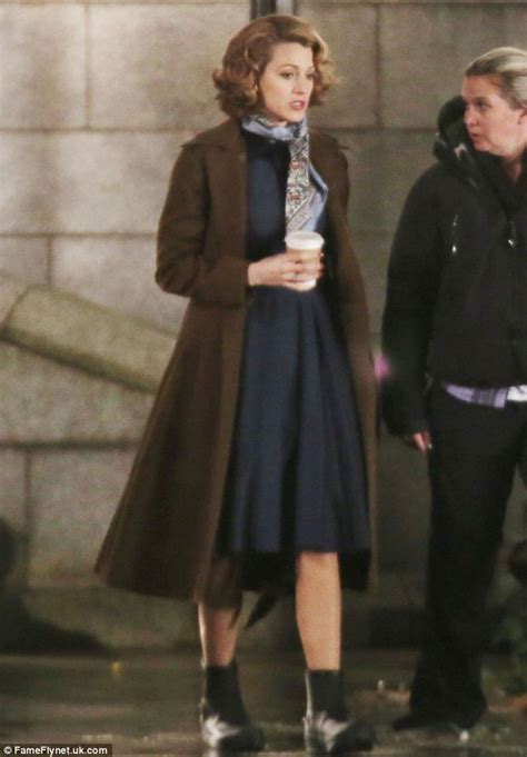 Blake Lively Wears Shearling Boots As She Films The Age Of
