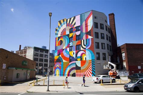 Geometric Murals And Street Art By Jessie And Katey Daily Design
