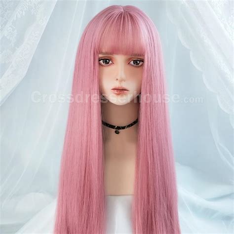 Straight Long Hair Long Wig With Bangs Cheap Wig For Crossdressing Or Daily Use Cd521