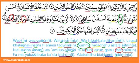 Siapakah.di antara kamu yang bertambah. Hukum Tajwid Surah At Tin - MasRozak dot COM