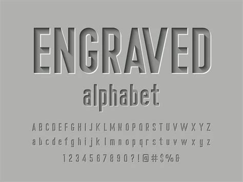 Carved Stone Font Vector Art Stock Images Depositphotos