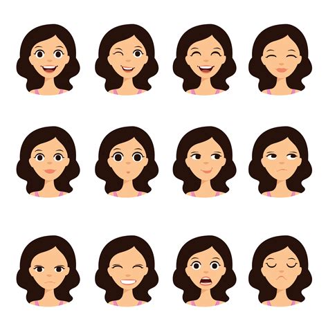 faceless characters and different emotions download free vectors e87