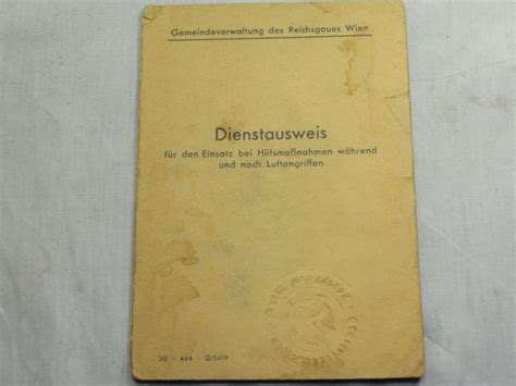 Check spelling or type a new query. 116) Original WW2 German Dienstausweis Personal ID Card - World War Wonders
