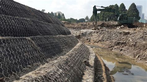 Gabion Retaining Wall System For Riverbank Erosion Protection Fibromat