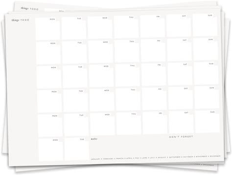 12 Grote Maandplanner Posters 42 X 60 Cm Wallplanner