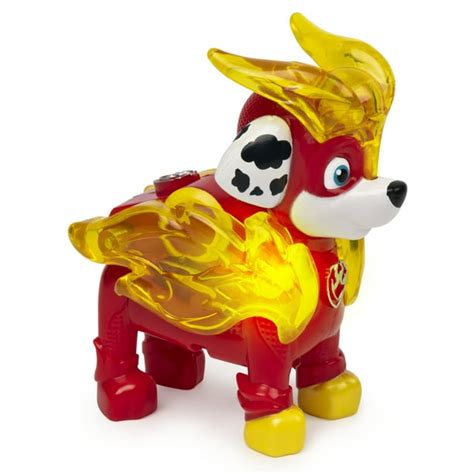 Paw Patrol Mighty Pups Charged Up Marshall Collectible Figure With