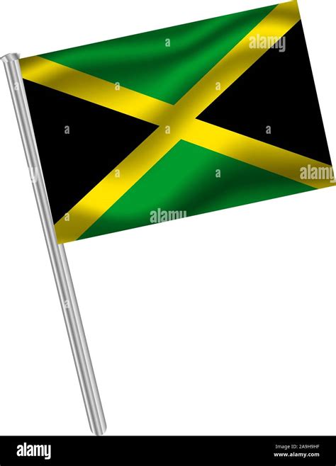 national flag of jamaica original colors and proportion simply vector illustration from