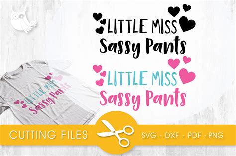 Little Miss Sassy Pants Svg Cut File Cricut Commercial Use Instant