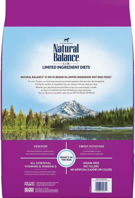 As i mentioned, this food was created to fill a niche for affordable, simple food for dogs. Natural Balance L.I.D. Limited Ingredient Diets Sweet ...