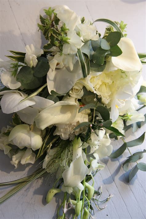 The Flower Magician Ivory Cascade Wedding Bouquet