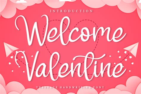 Welcome Valentine Font By Creativewhitee · Creative Fabrica