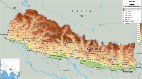 Nepal Map Of Nepal And Nepal Physical Map Beauty Land Lahan