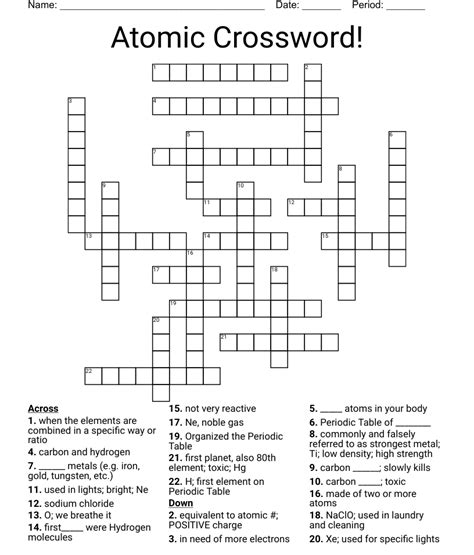 Atomic Crossword Wordmint