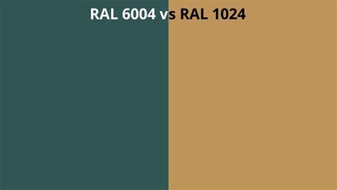 RAL 6004 Vs 1024 RAL Colour Chart UK
