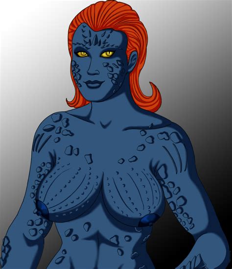 rule 34 1girls blue skin busty etorartist female female only marvel marvel comics mystique