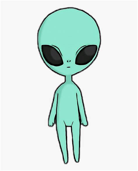 Alien Extraterrestre Verde Ovni Kawaii Cute Transparent