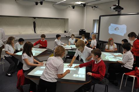 Classroom Of The Future With Multitouch Desks Synergynet Sebastian Waack