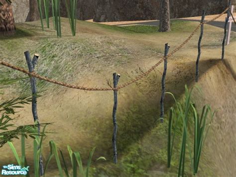 The Sims Resource Rope And Branch Fence